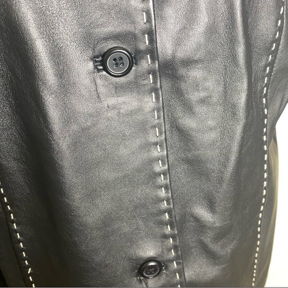 Style & co Black Leather Jacket size Large - Picture 5 of 5